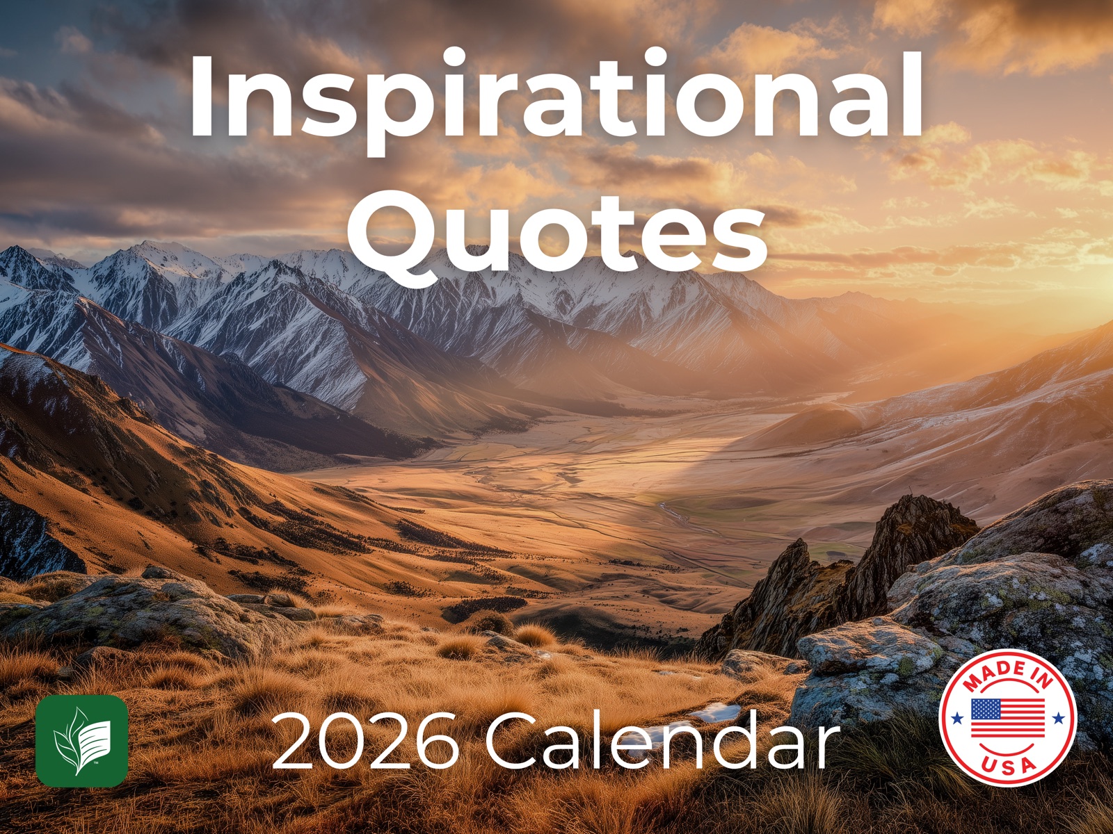 Cover of the 2026 Malona Inspirational Quotes Calendar.