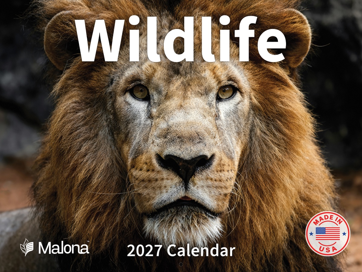 Front cover of the 2027 Malona Wildlife Calendar wall calendar