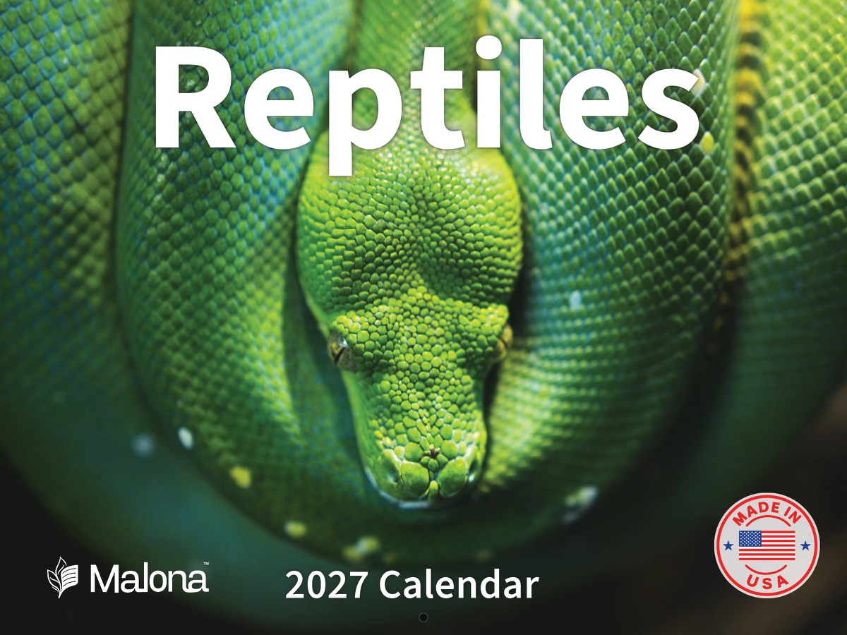 Front cover of the 2027 Malona Reptiles Calendar wall calendar